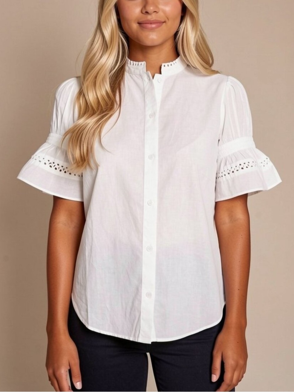 Apiece Apart Women's White Los Altos Organic Cotton Top Size 2 - 8105
